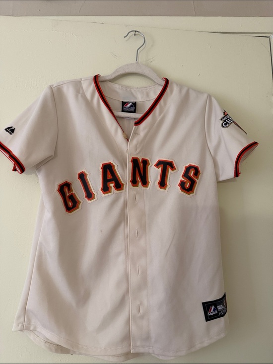 Majestic Other - Majestic Kids Giants Cream Jersey with Orange and Black Trim